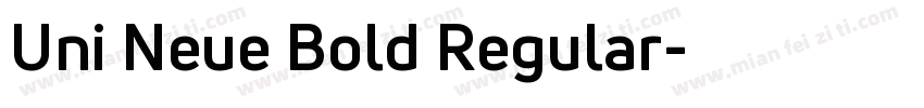 Uni Neue Bold Regular字体转换